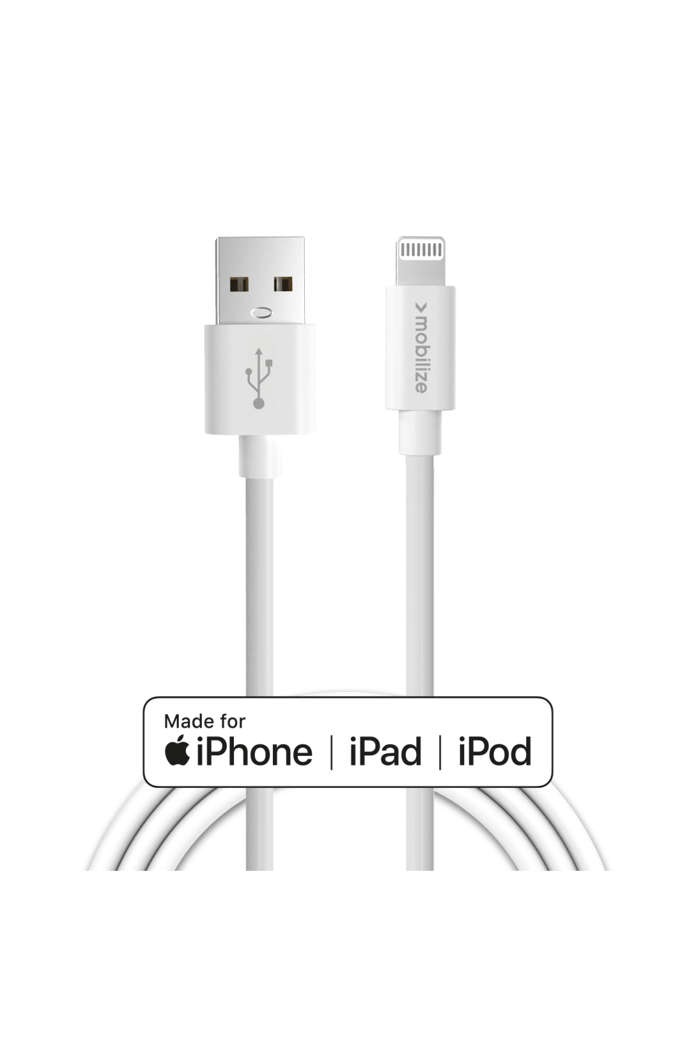 Mobilize Cable Usb To Apple Mfi Lightning 1M. 12W White