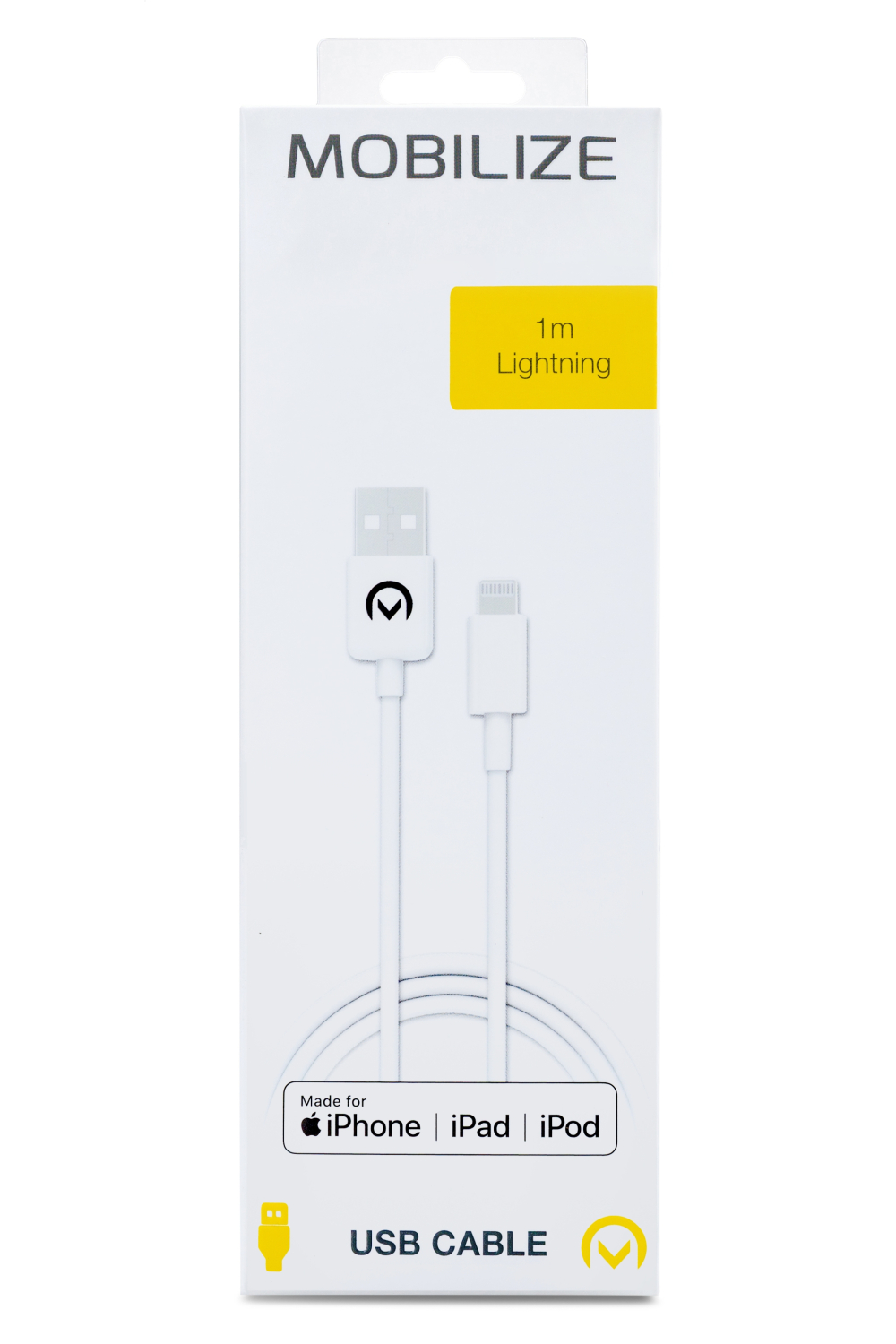 Mobilize Cable Usb To Apple Mfi Lightning 1M. 12W White - Afbeelding 4