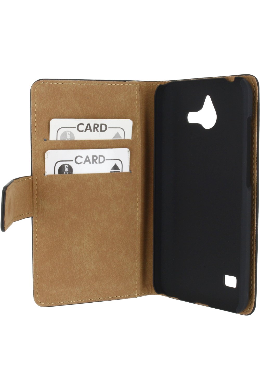Mobilize Slim Wallet Book Case Huawei Ascend Y550 Black - Afbeelding 3
