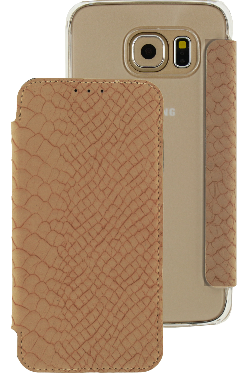 Mobilize Slim Booklet Samsung Galaxy S6 Soft Snake Creamy Rose