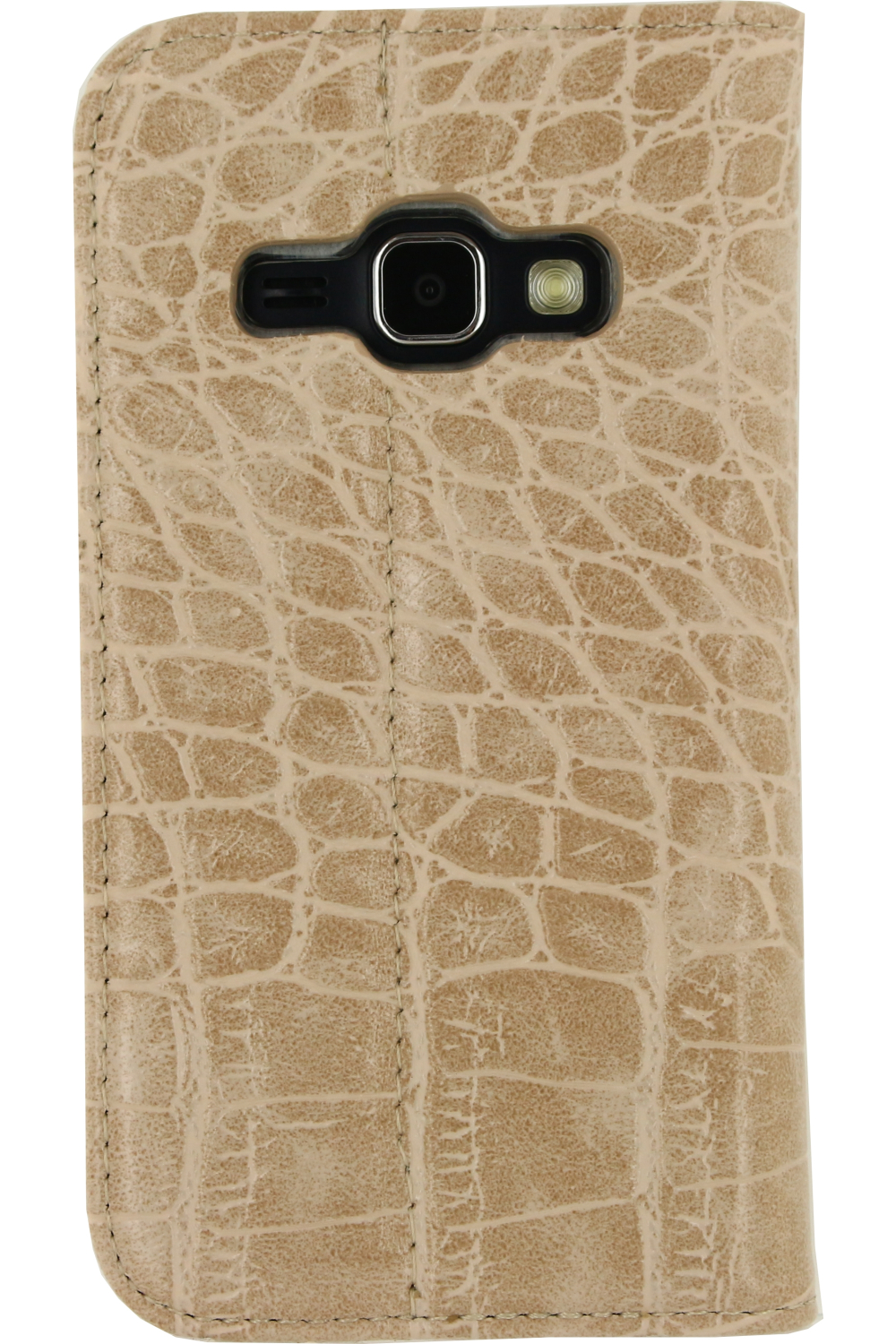 Mobilize Premium Book Case Samsung Galaxy J1 2016 Alligator Peanut Brown - Afbeelding 2