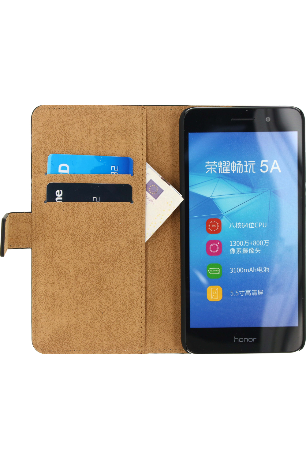 Mobilize Classic Wallet Book Case Huawei Y6 Ii Black - Afbeelding 3