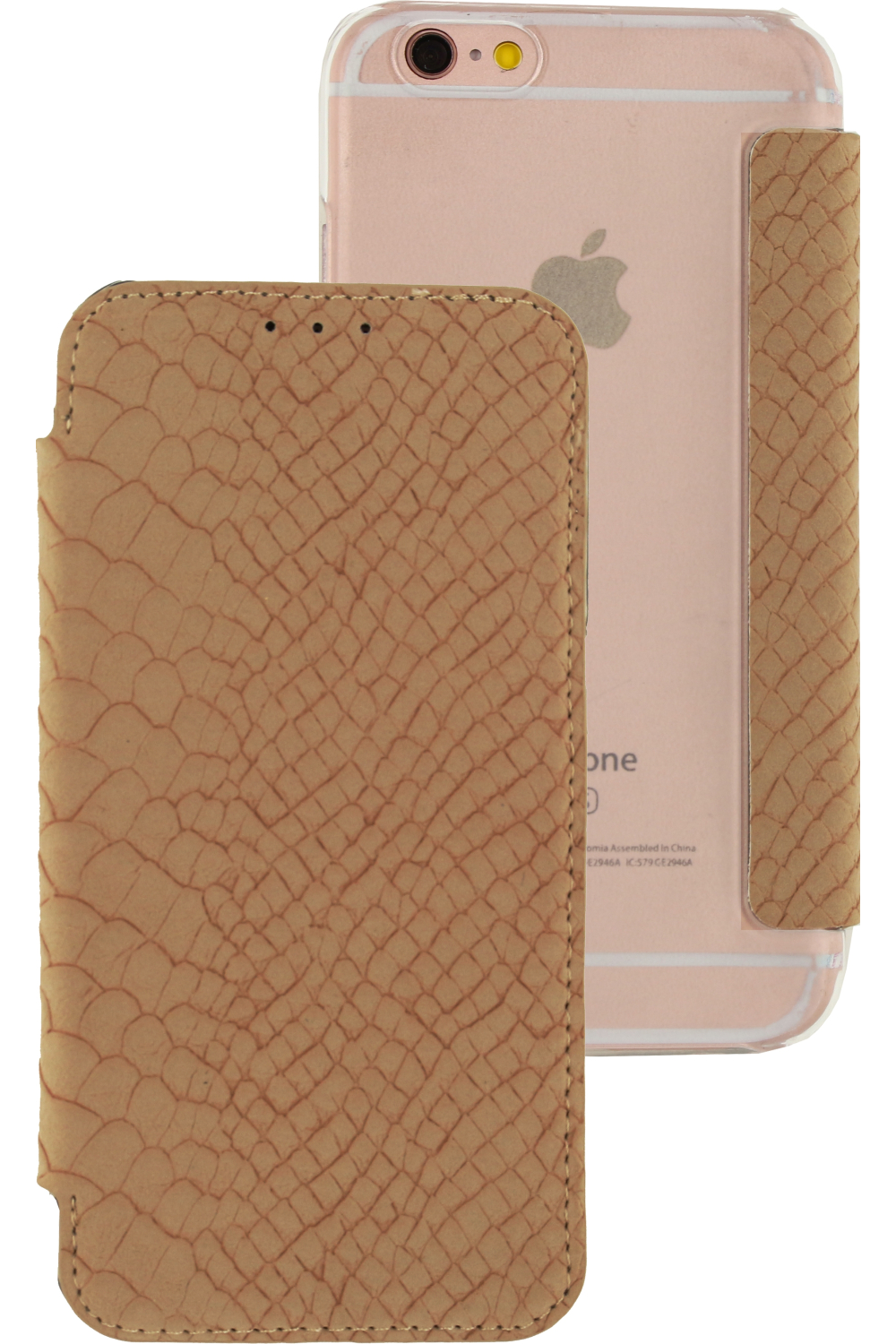 Mobilize Slim Gelly Booklet Apple Iphone 6/6S Soft Snake Creamy Rose