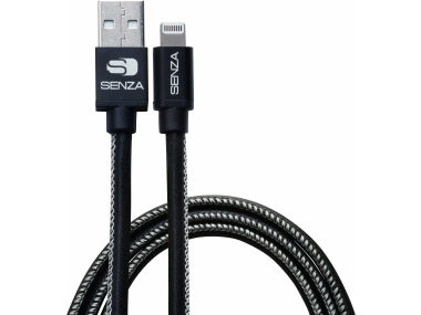 Senza Premium Leather Charge/Sync Cable Lightning 1.5M Black