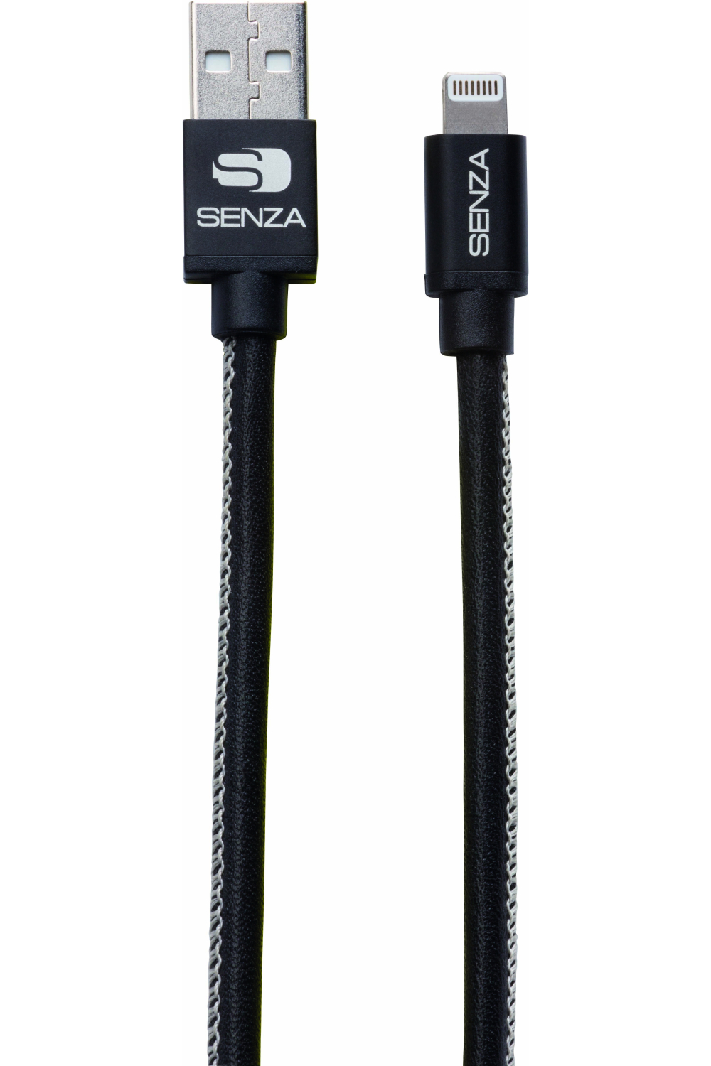 Senza Premium Leather Charge/Sync Cable Lightning 1.5M Black - Afbeelding 2