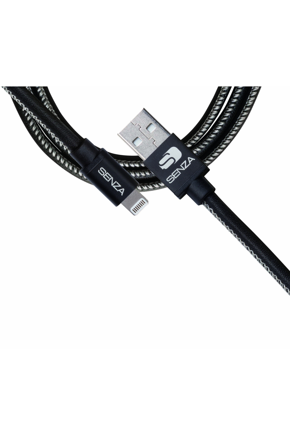 Senza Premium Leather Charge/Sync Cable Lightning 1.5M Black - Afbeelding 3