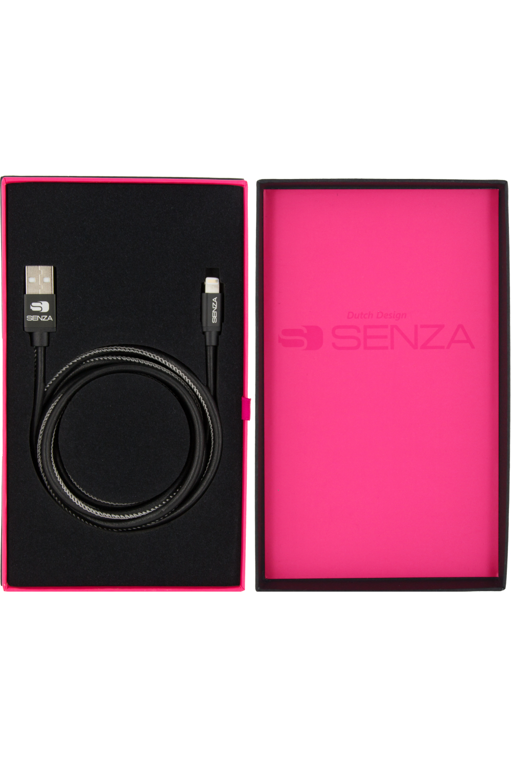 Senza Premium Leather Charge/Sync Cable Lightning 1.5M Black - Afbeelding 5