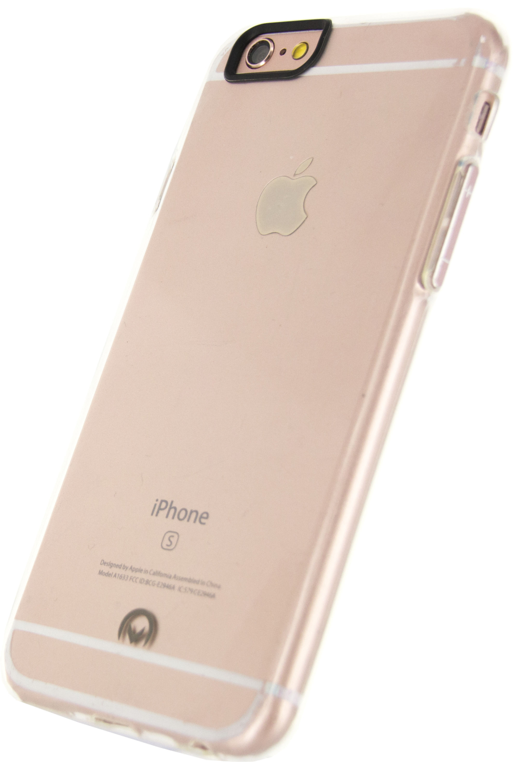 Mobilize Deluxe Gelly Case Apple Iphone 6/6S Clear Rose Gold Button