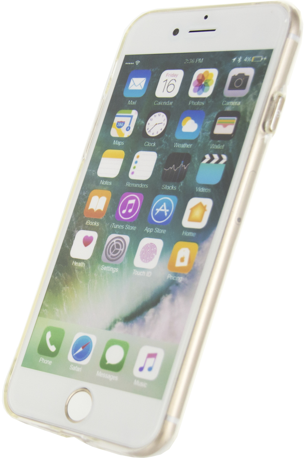 Mobilize Deluxe Gelly Case Apple Iphone 7/8/Se (2020/2022) Clear Gold Button - Afbeelding 2