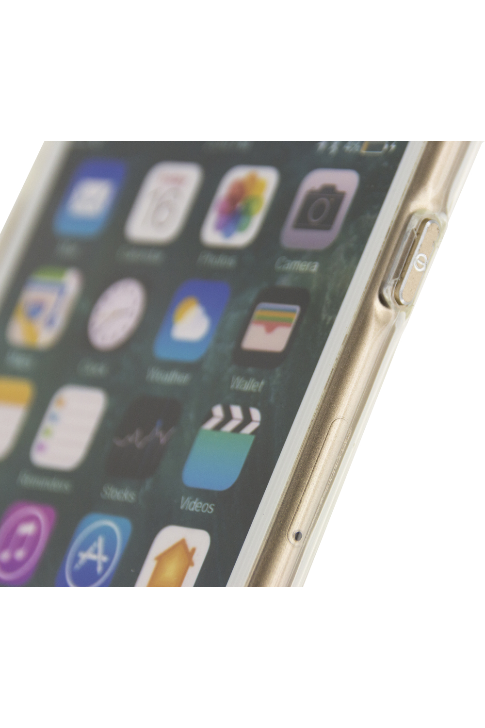 Mobilize Deluxe Gelly Case Apple Iphone 7/8/Se (2020/2022) Clear Gold Button - Afbeelding 4