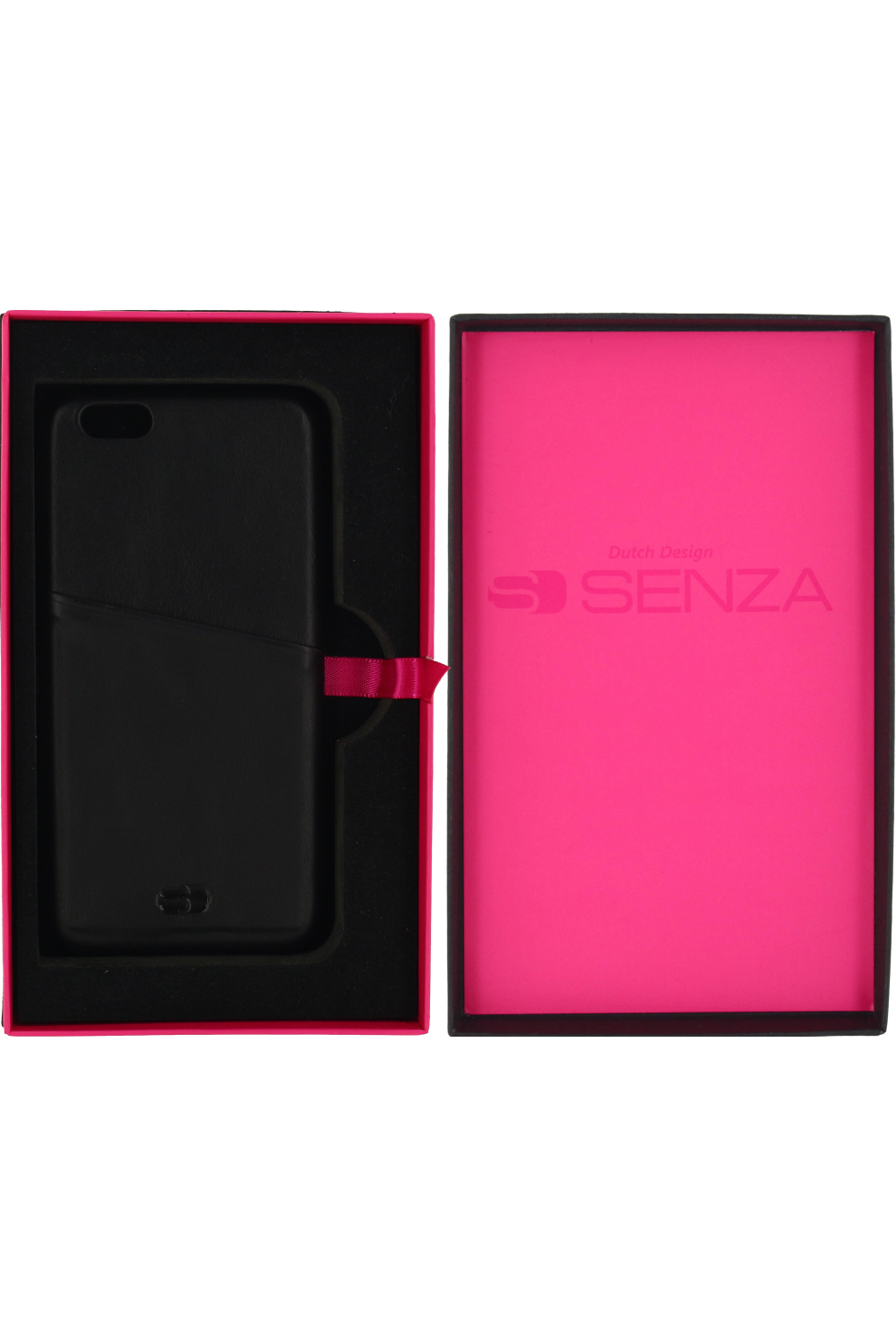 Senza Pure Leather Cover With Card Slot Apple Iphone 6/6S Deep Black - Afbeelding 4