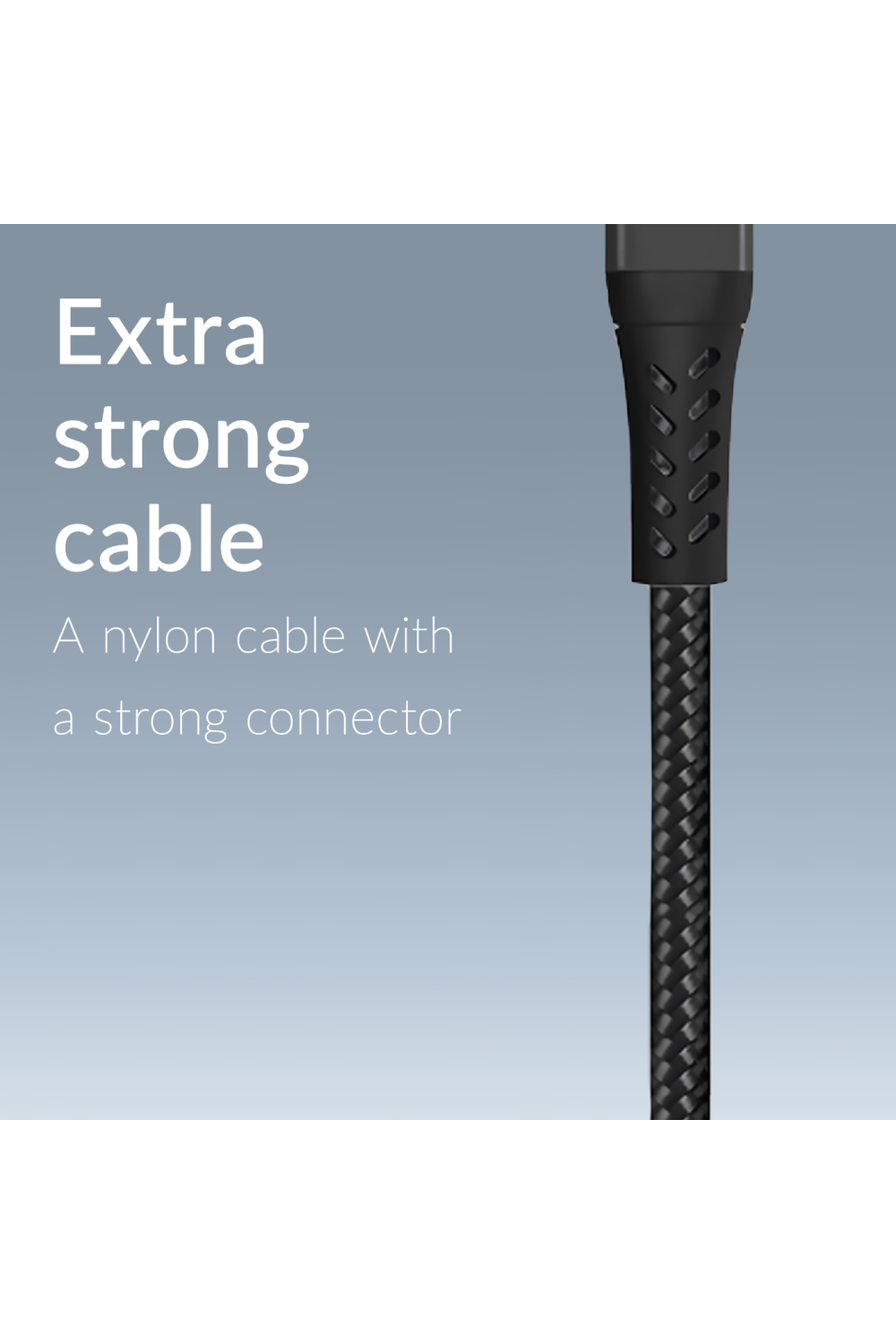 Mobilize Strong Nylon Cable Usb To Apple Mfi Lightning 2M. 12W Black - Afbeelding 5