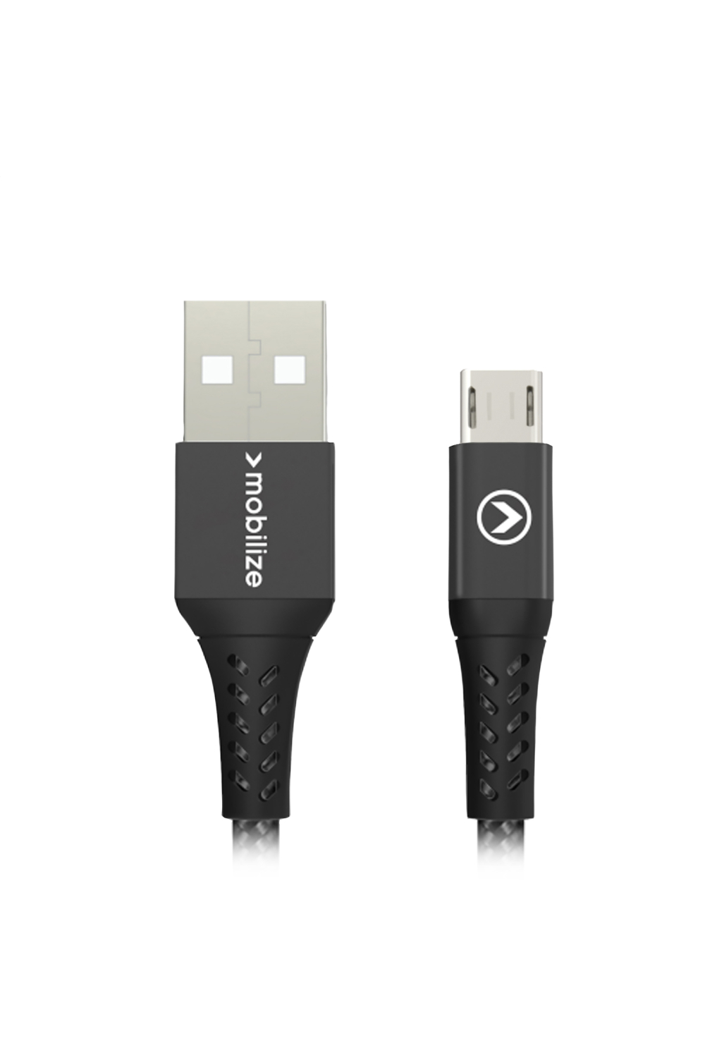 Mobilize Strong Nylon Cable Usb To Micro Usb 20Cm. 12W Black