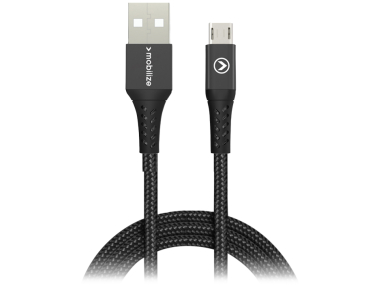 Mobilize Strong Nylon Cable Usb To Micro Usb 2M. 12W Black