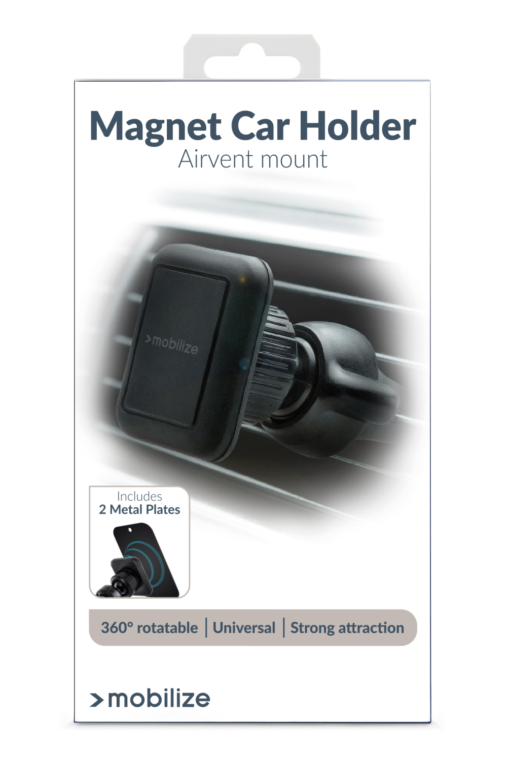 Mobilize Universal Magnet Car Holder Air Vent Black - Afbeelding 5