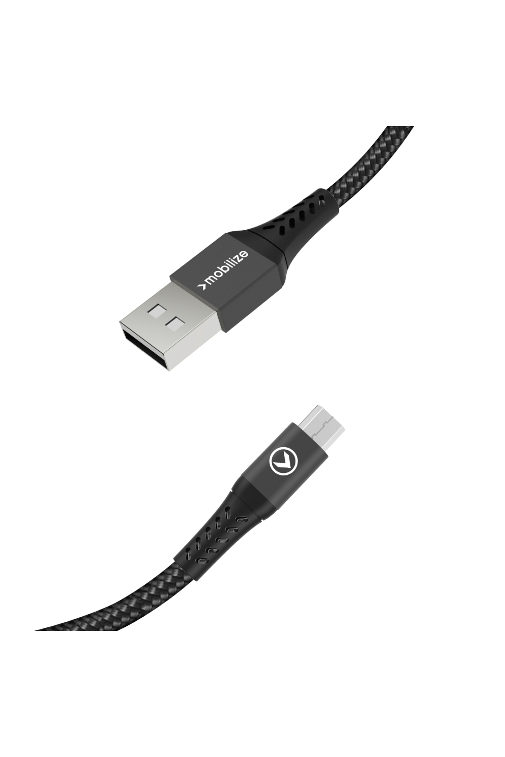 Mobilize Strong Nylon Cable Usb To Micro Usb 1M. 12W Black - Afbeelding 3