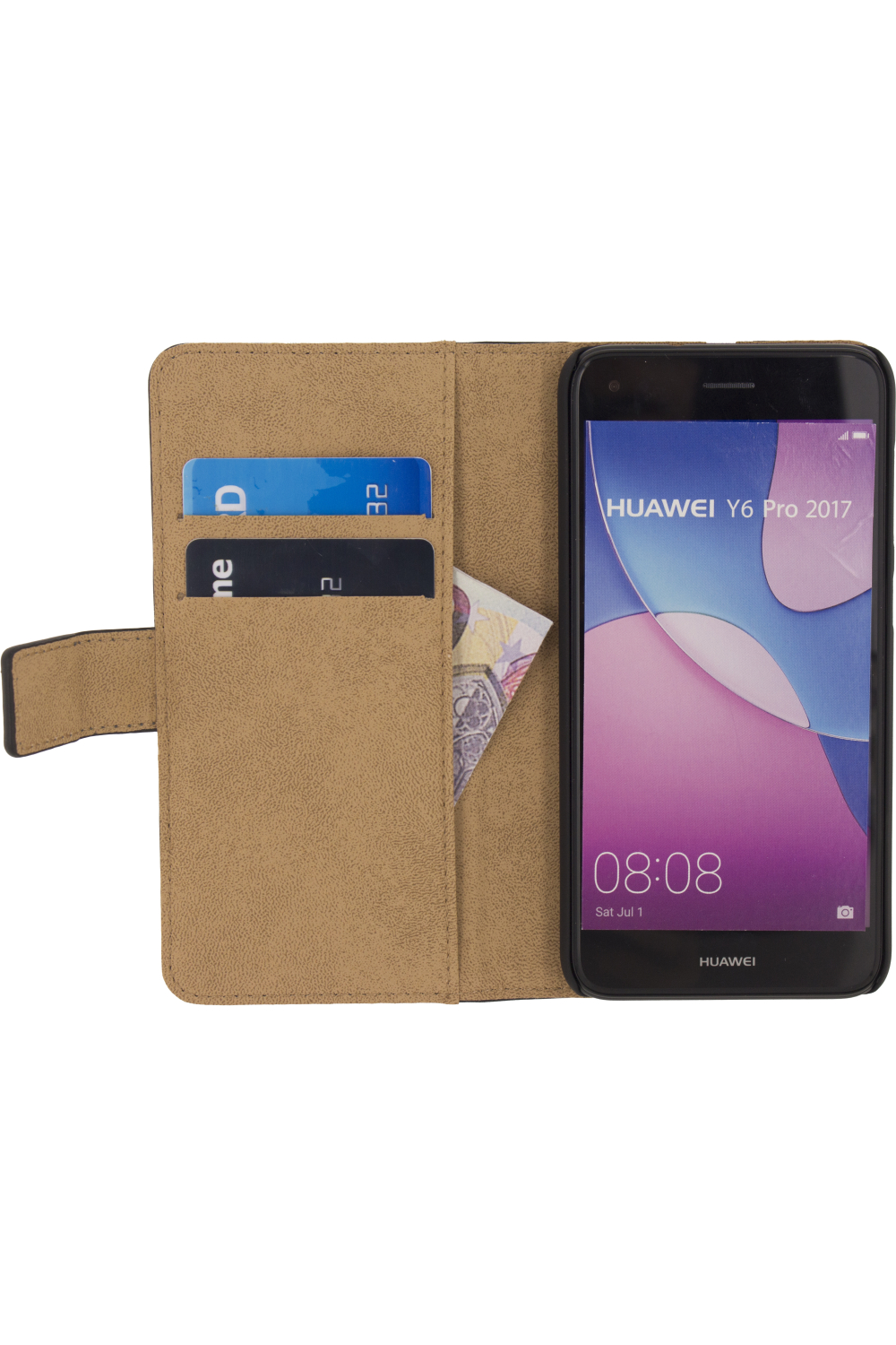 Mobilize Classic Wallet Book Case Huawei Y6 Pro 2017 Black - Afbeelding 3