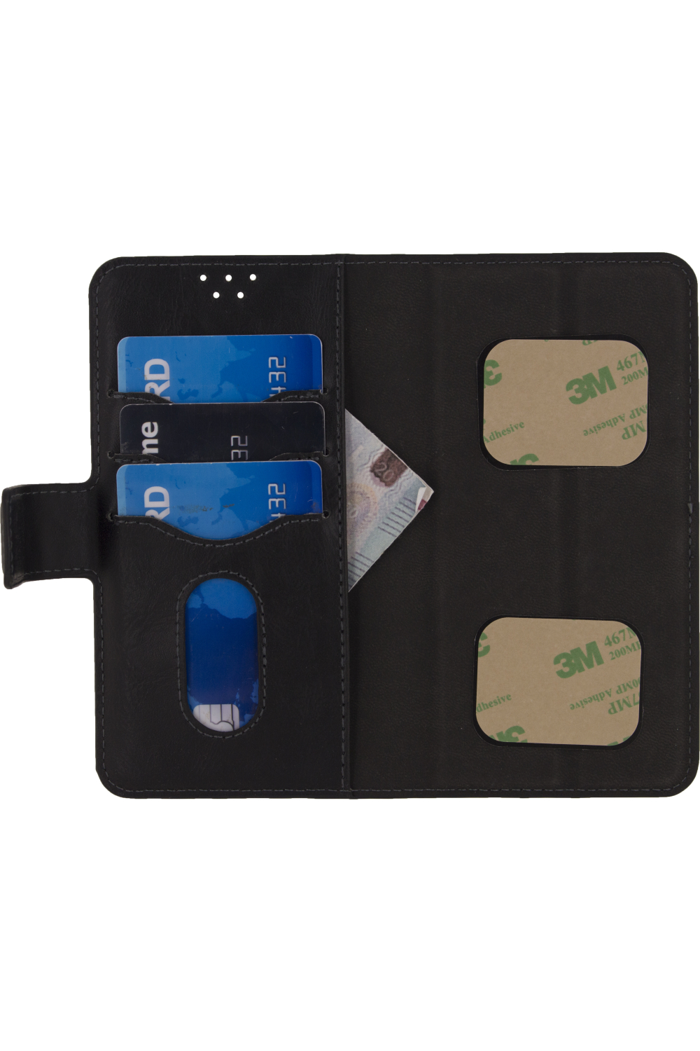 Mobilize Premium 2In1 Wallet Case Universal Small Black - Afbeelding 3
