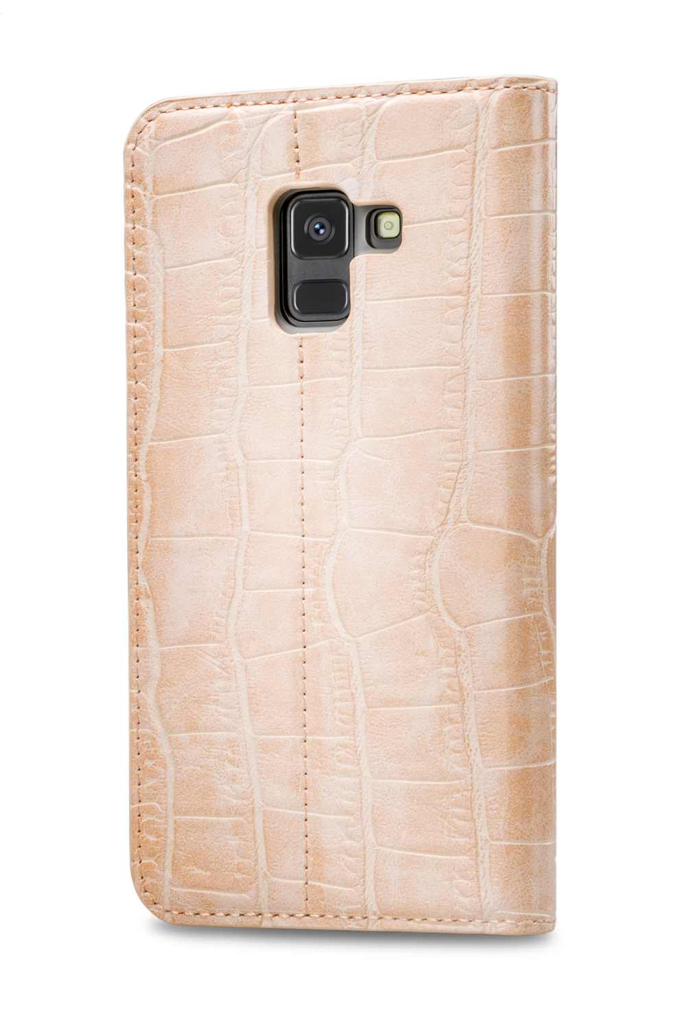 Mobilize Premium Gelly Book Case Samsung Galaxy A8 2018 Alligator Coral Pink - Afbeelding 2