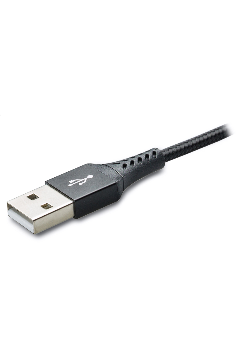 Mobilize Strong Nylon Cable 3In1 Usb To Micro Usb, Usb-C, Apple Mfi Lightning 1.5M Black - Afbeelding 2