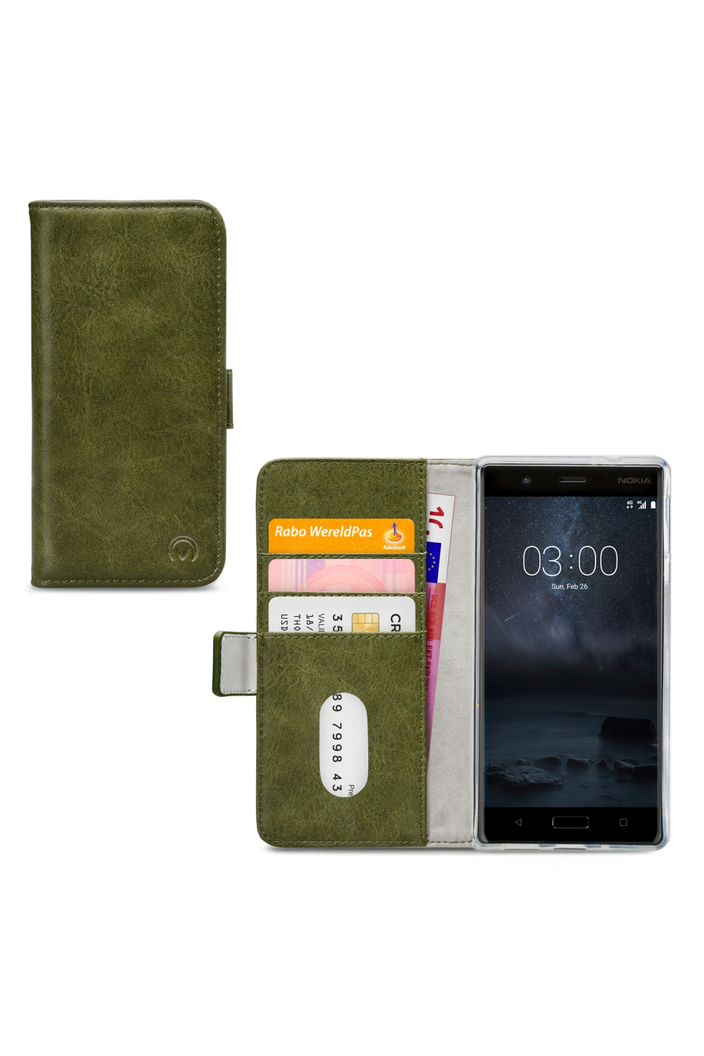 Mobilize Elite Gelly Wallet Book Case Nokia 3 Green
