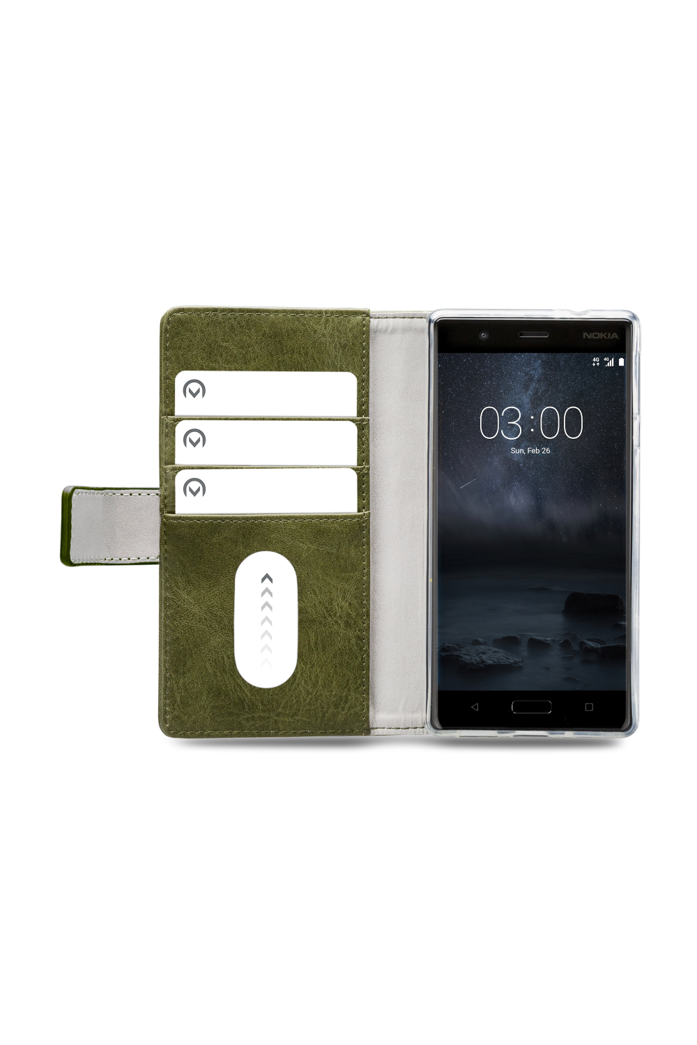Mobilize Elite Gelly Wallet Book Case Nokia 3 Green - Afbeelding 4