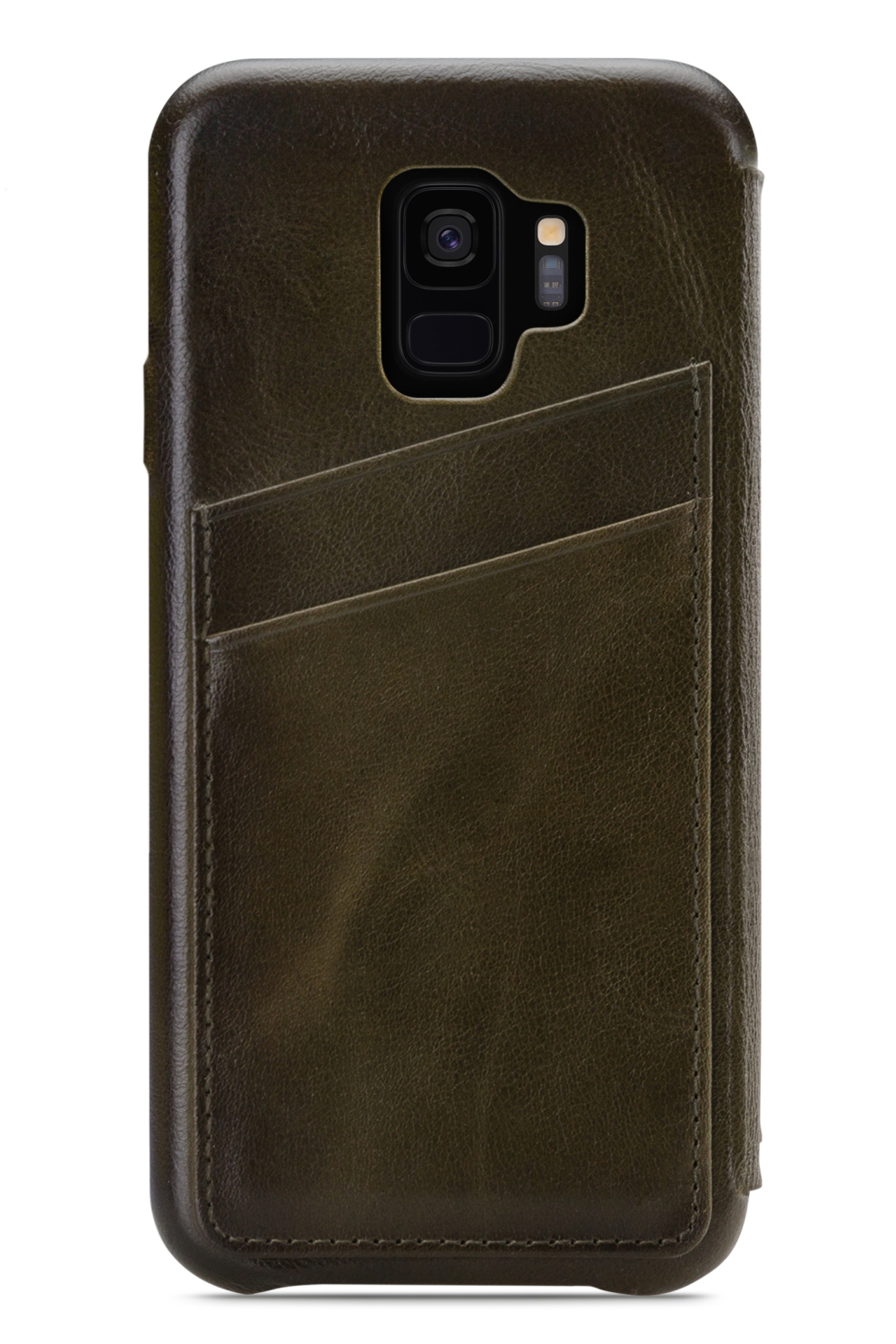 Senza Desire Skinny Leather Wallet Samsung Galaxy S9 Burned Olive - Afbeelding 2