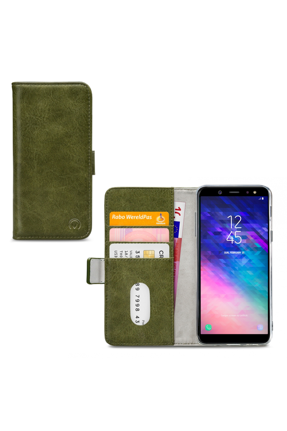 Mobilize Elite Gelly Wallet Book Case Samsung Galaxy A6+ 2018 Green