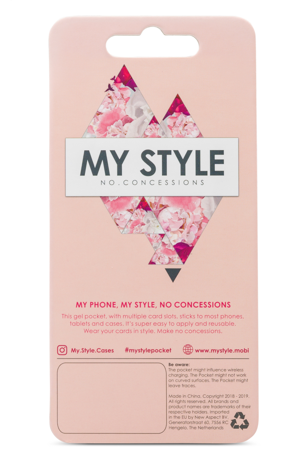 My Style Universal Sticky Card Pocket Silver Shimmer - Afbeelding 4