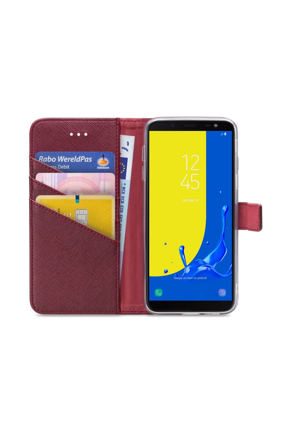 My Style Flex Wallet For Samsung Galaxy J6 2018 Bordeaux - Afbeelding 3