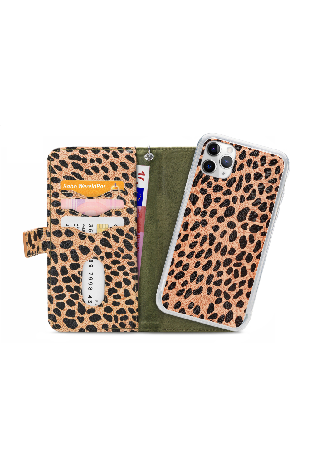 Mobilize 2In1 Gelly Zipper Case Apple Iphone 11 Pro Olive/Leopard - Afbeelding 3