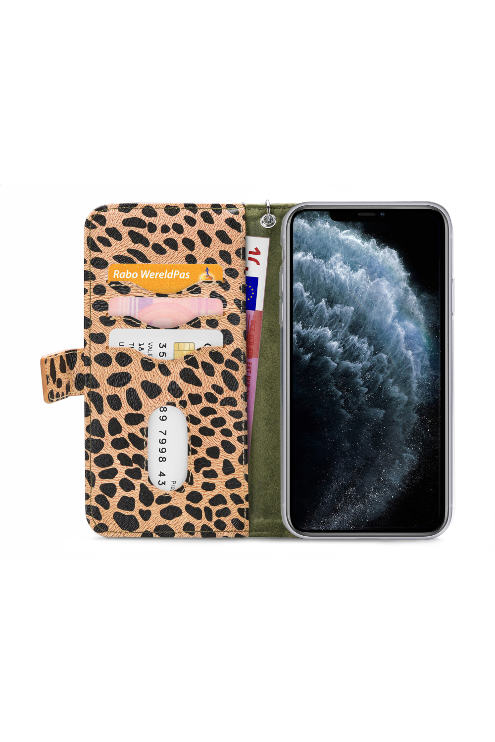 Mobilize 2In1 Gelly Zipper Case Apple Iphone 11 Pro Olive/Leopard - Afbeelding 4