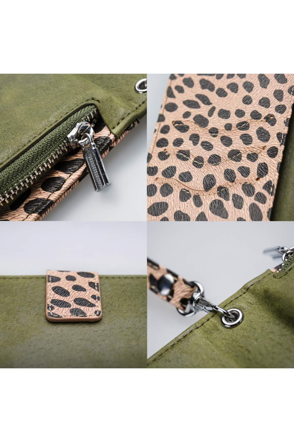 Mobilize 2In1 Gelly Zipper Case Apple Iphone 11 Pro Olive/Leopard - Afbeelding 7