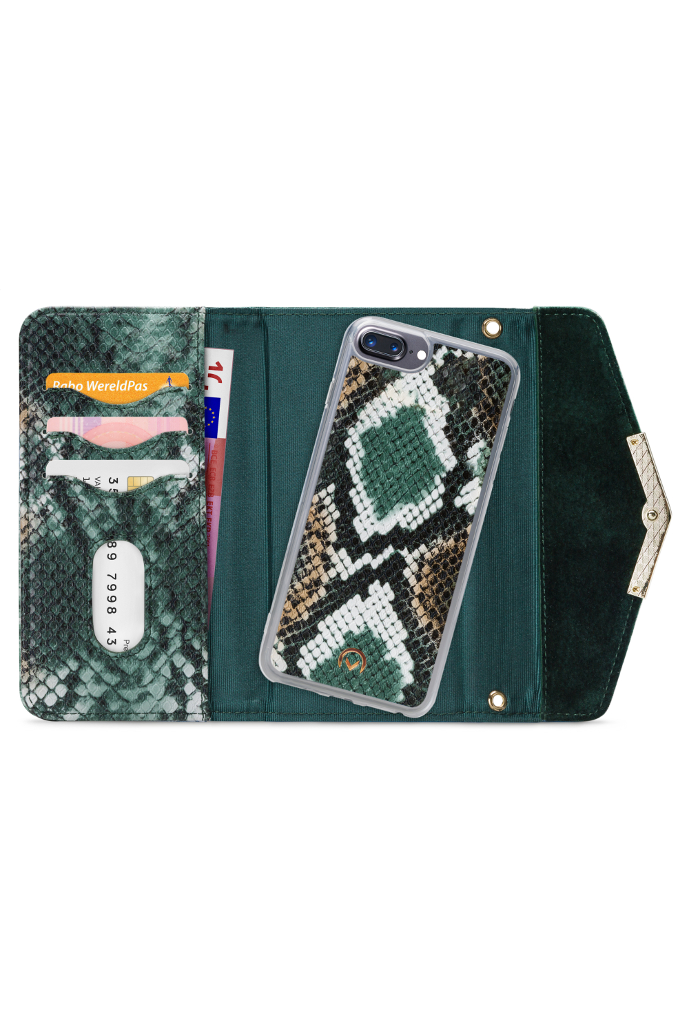 Mobilize 2In1 Gelly Velvet Clutch For Apple Iphone 6 Plus/6S Plus/7 Plus/8 Plus Green Snake - Afbeelding 4