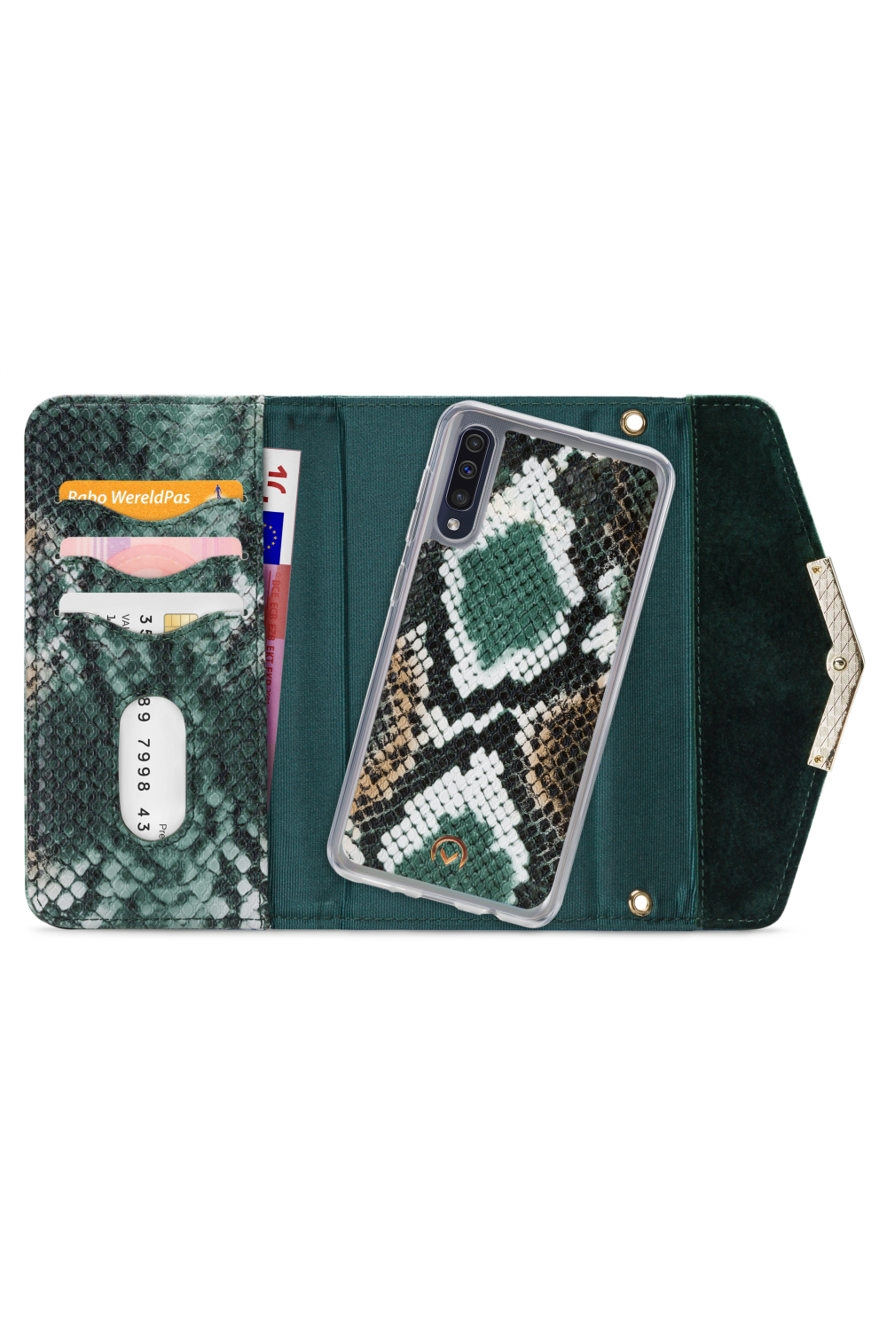 Mobilize 2In1 Gelly Velvet Clutch For Samsung Galaxy A30S/A50 Green Snake - Afbeelding 4