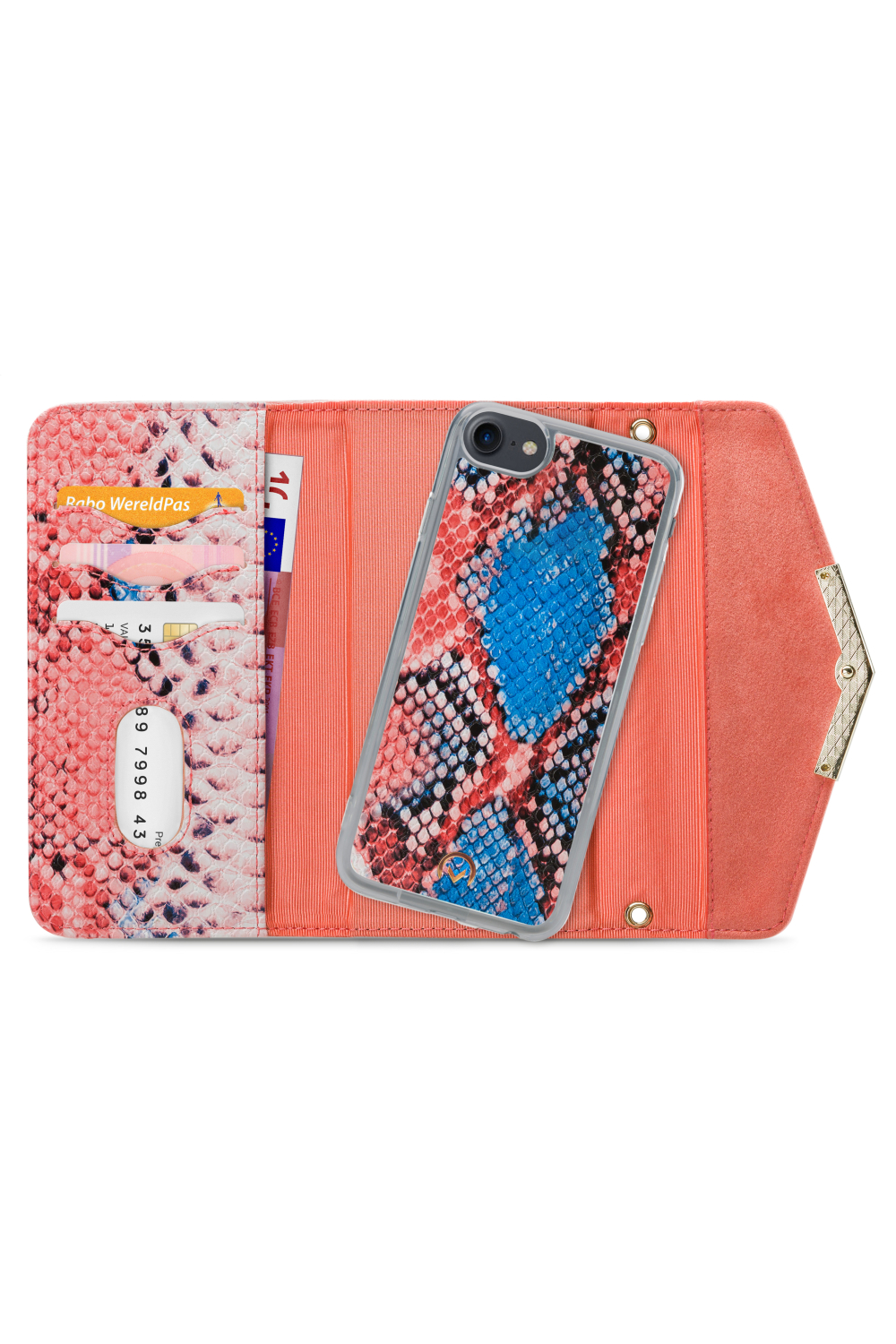 Mobilize 2In1 Gelly Velvet Clutch For Apple Iphone 6/6S/7/8/Se (2020/2022) Coral Snake - Afbeelding 4