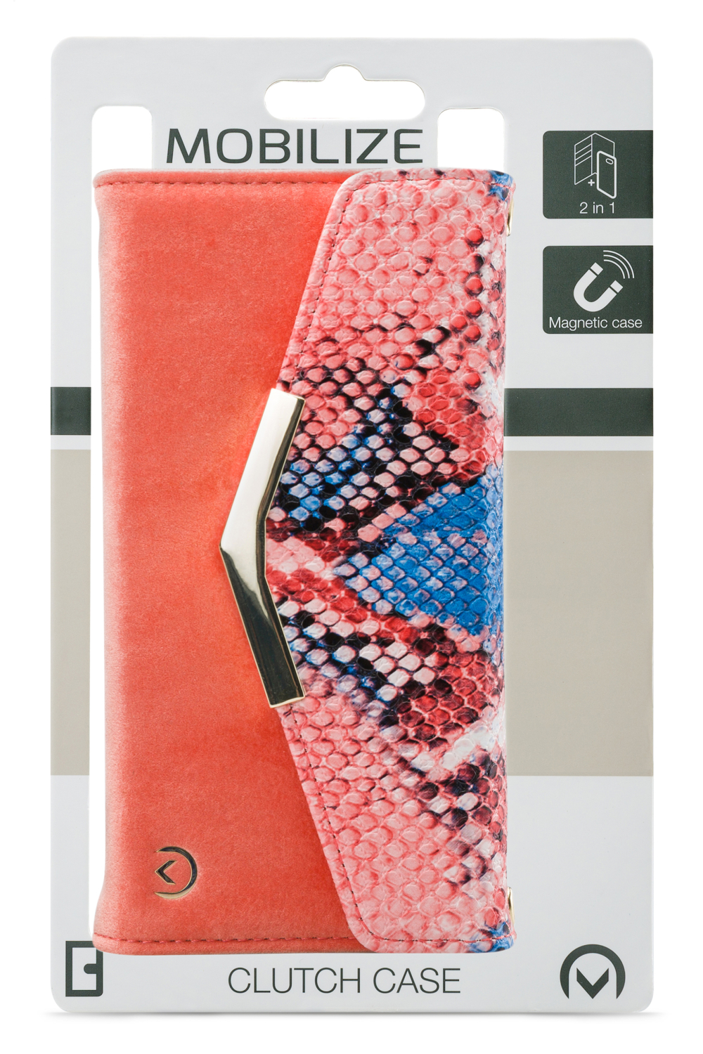 Mobilize 2In1 Gelly Velvet Clutch For Apple Iphone 6 Plus/6S Plus/7 Plus/8 Plus Coral Snake - Afbeelding 8