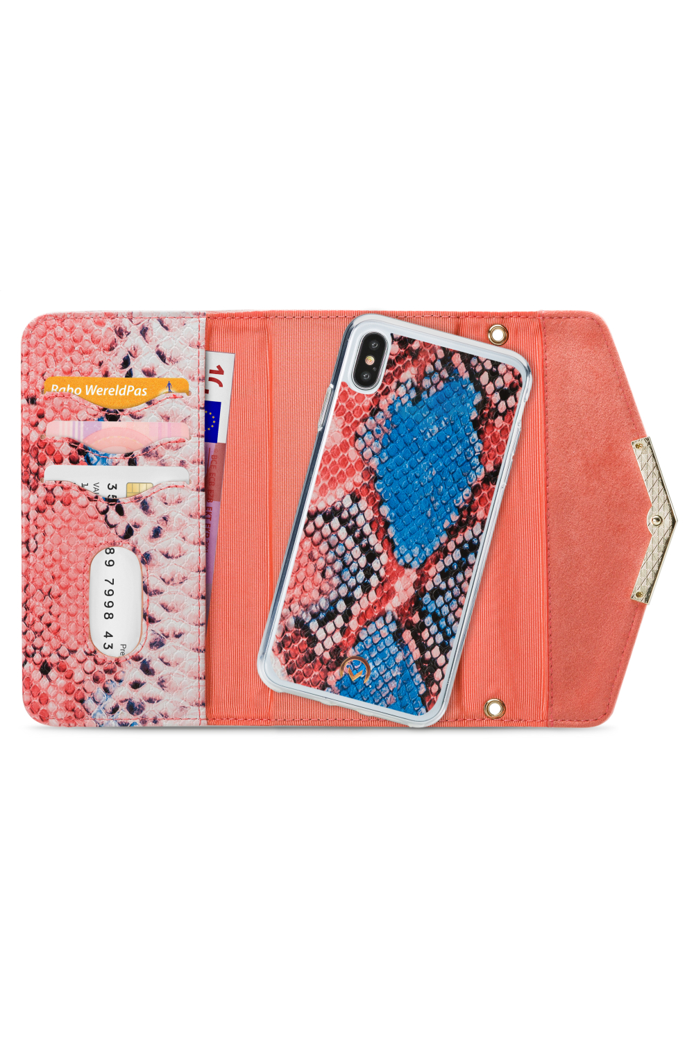 Mobilize 2In1 Gelly Velvet Clutch For Apple Iphone X/Xs Coral Snake - Afbeelding 4