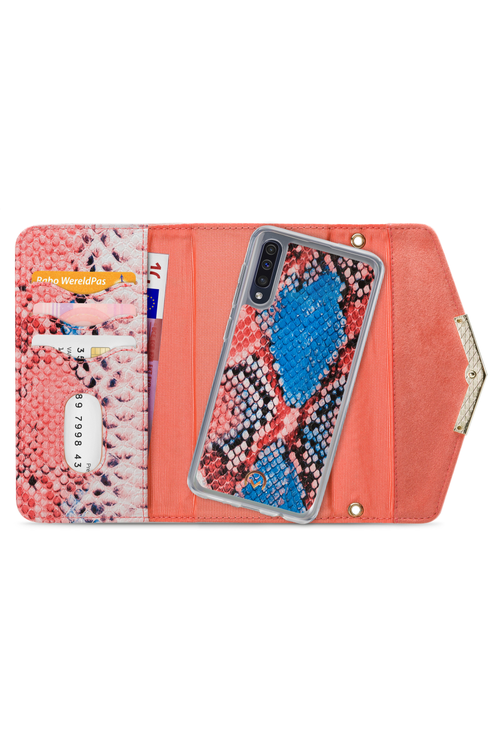 Mobilize 2In1 Gelly Velvet Clutch For Samsung Galaxy A30S/A50 Coral Snake - Afbeelding 4