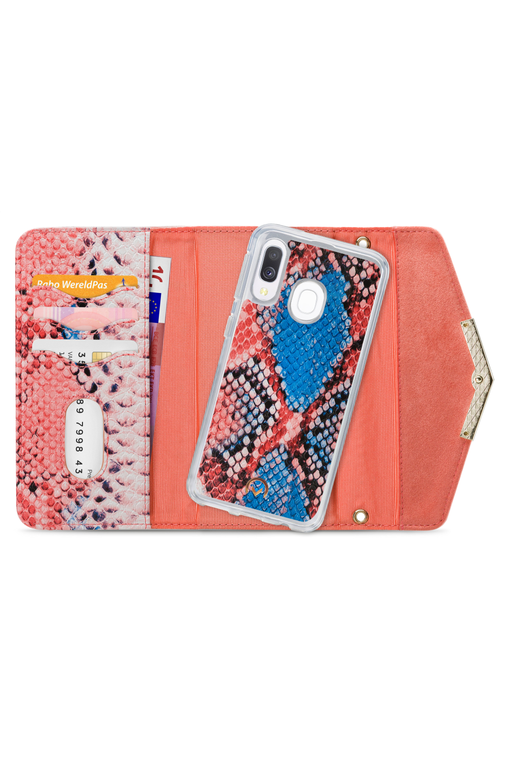Mobilize 2In1 Gelly Velvet Clutch For Samsung Galaxy A40 Coral Snake - Afbeelding 4