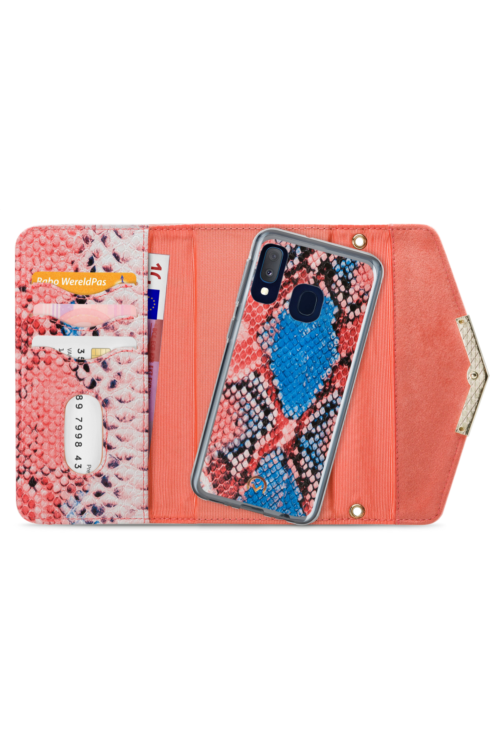 Mobilize 2In1 Gelly Velvet Clutch For Samsung Galaxy A20E Coral Snake - Afbeelding 4