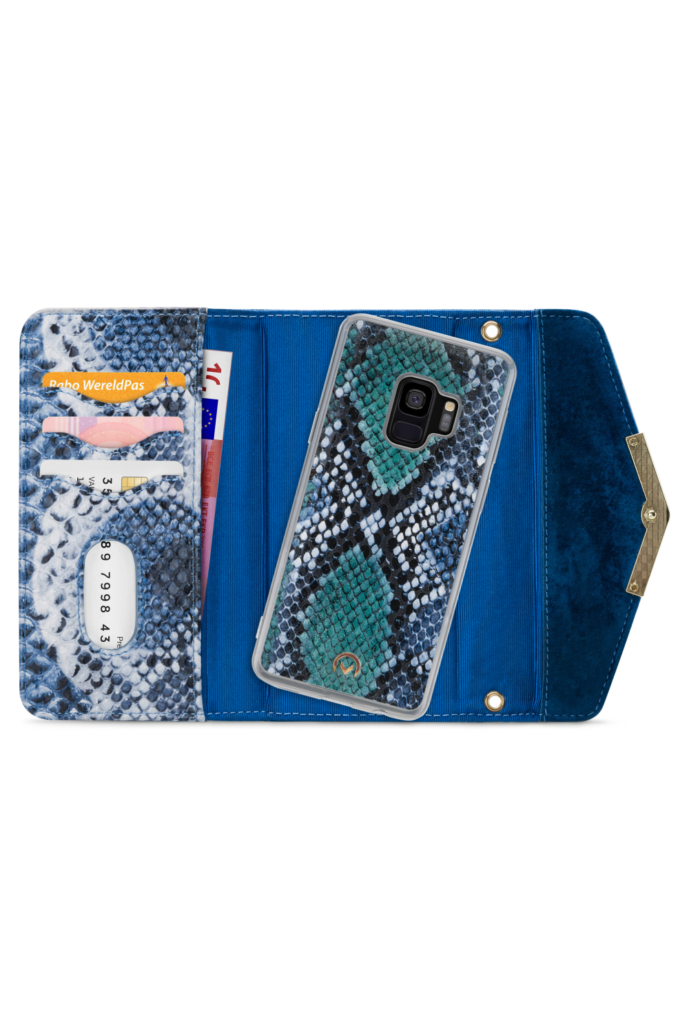 Mobilize 2In1 Gelly Velvet Clutch For Samsung Galaxy S9 Royal Blue Snake - Afbeelding 4