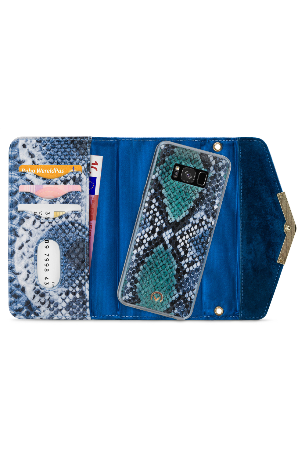 Mobilize 2In1 Gelly Velvet Clutch For Samsung Galaxy S8 Royal Blue Snake - Afbeelding 4