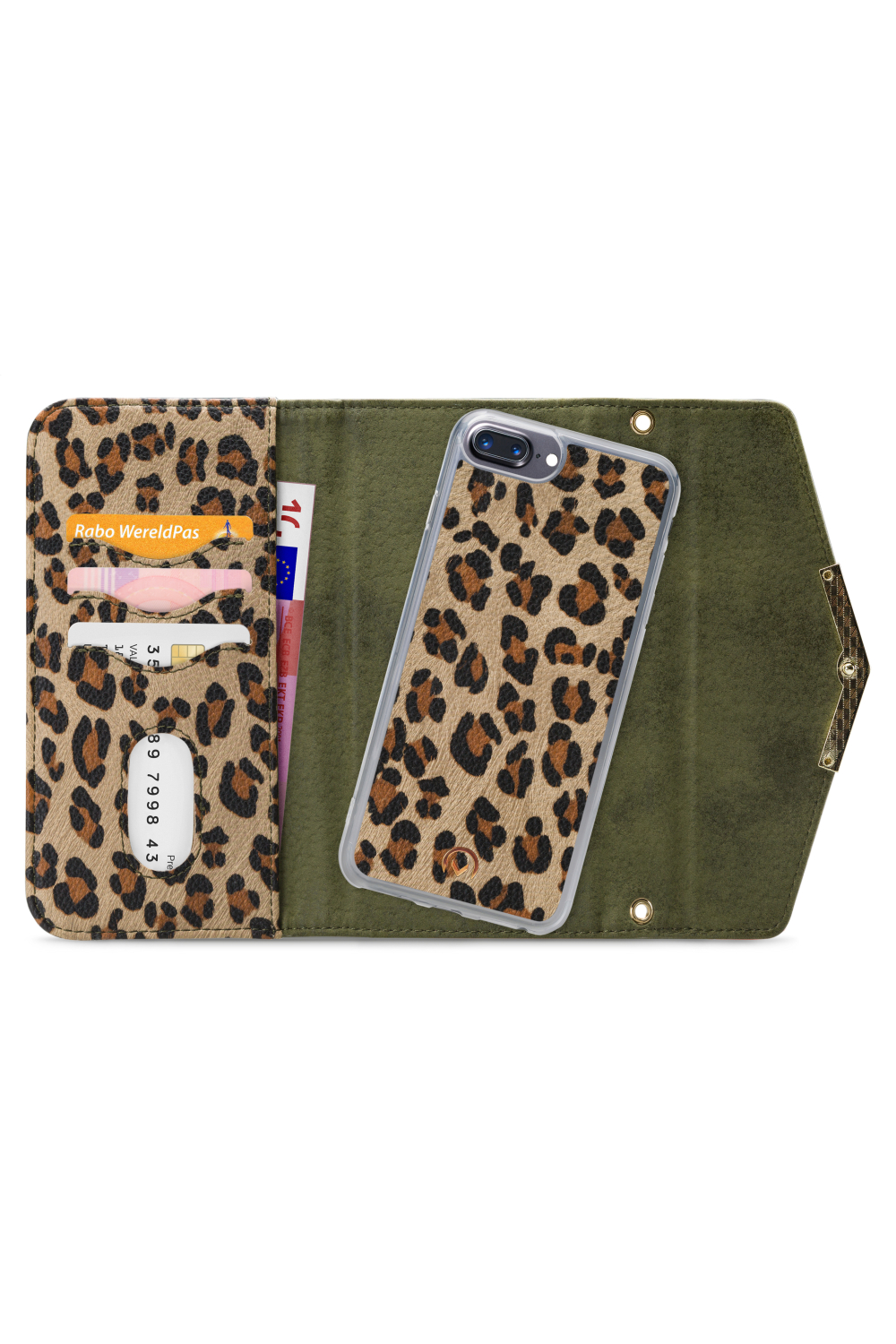 Mobilize 2In1 Gelly Clutch For Apple Iphone 6 Plus/6S Plus/7 Plus/8 Plus Green Leopard - Afbeelding 4