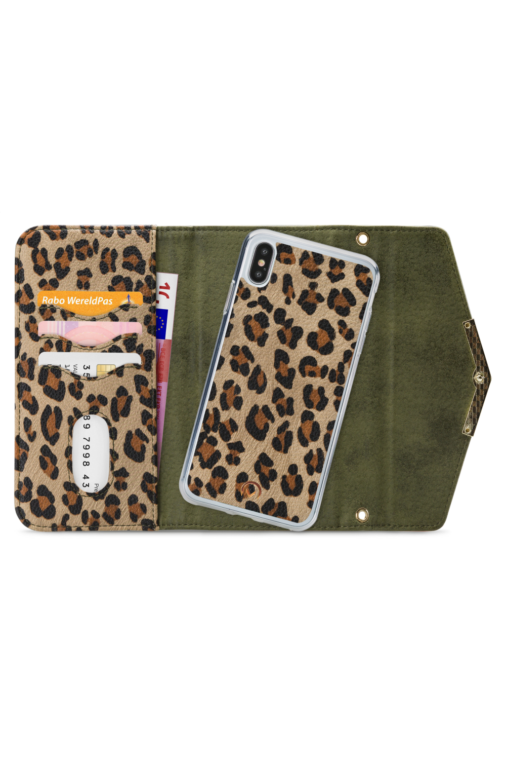 Mobilize 2In1 Gelly Clutch For Apple Iphone X/Xs Green Leopard - Afbeelding 4