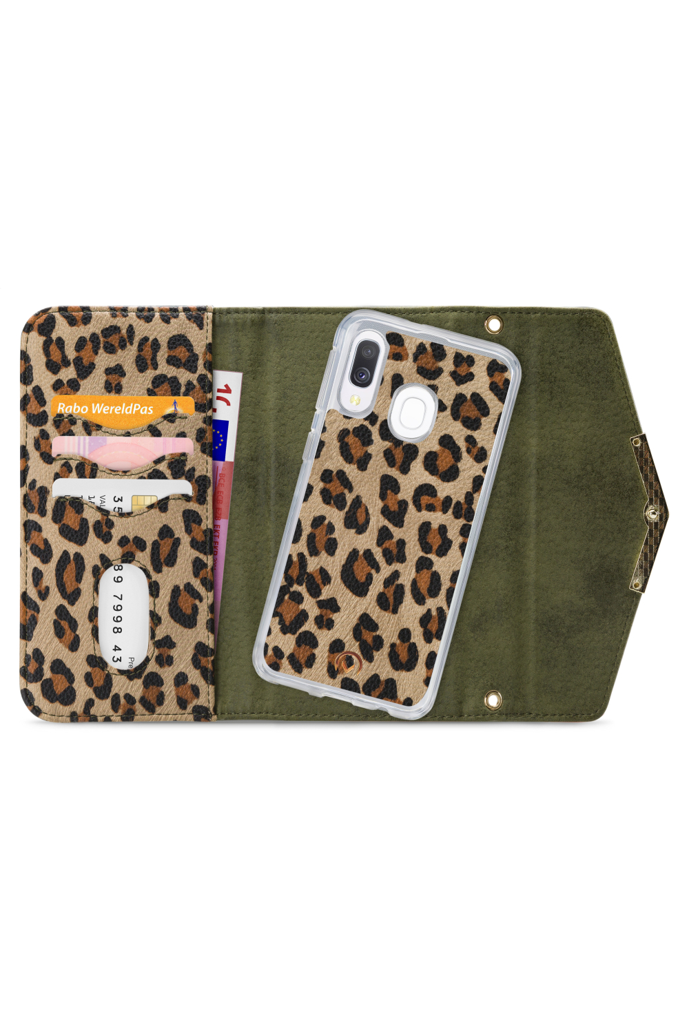 Mobilize 2In1 Gelly Clutch For Samsung Galaxy A40 Green Leopard - Afbeelding 4