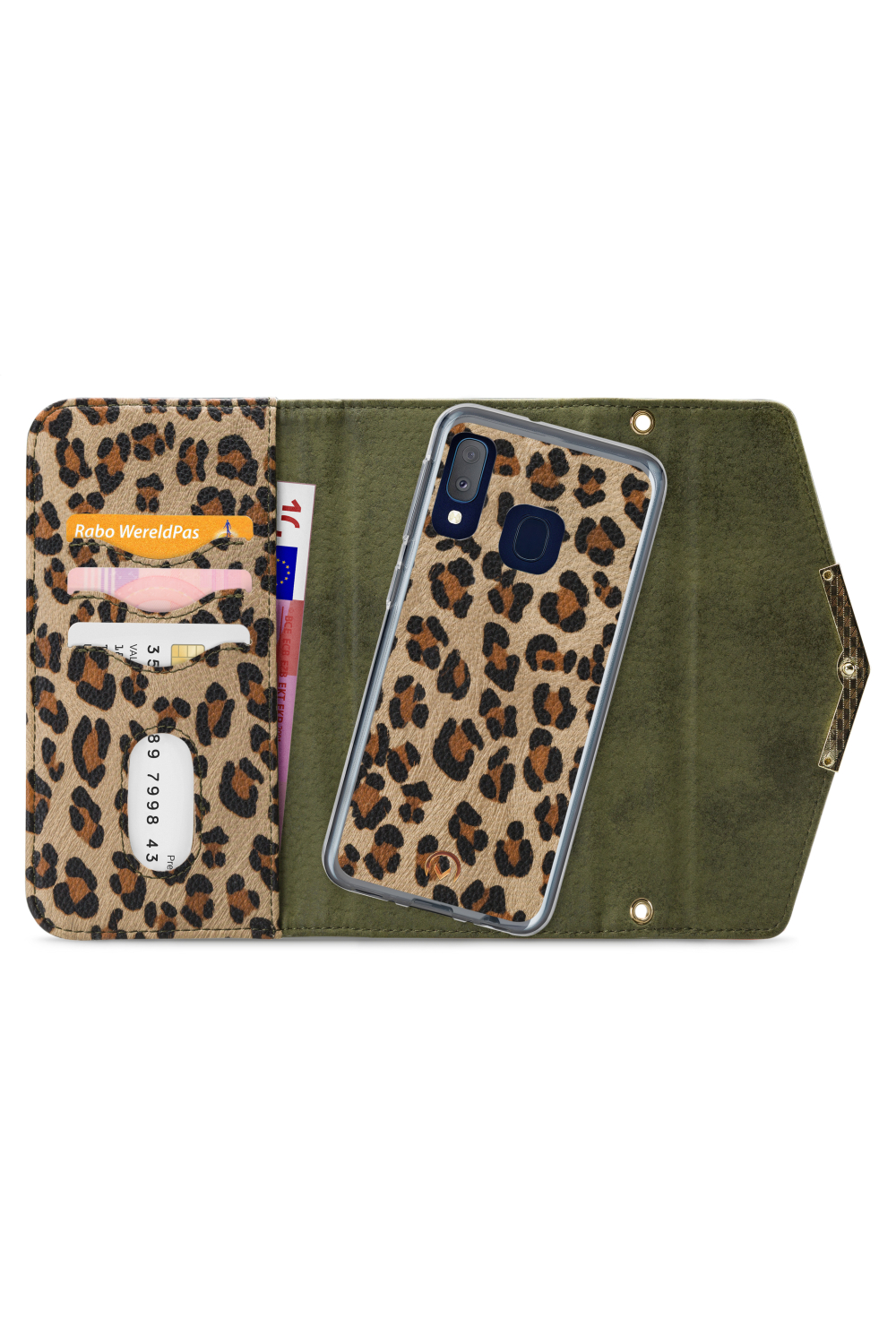 Mobilize 2In1 Gelly Clutch For Samsung Galaxy A20E Green Leopard - Afbeelding 4