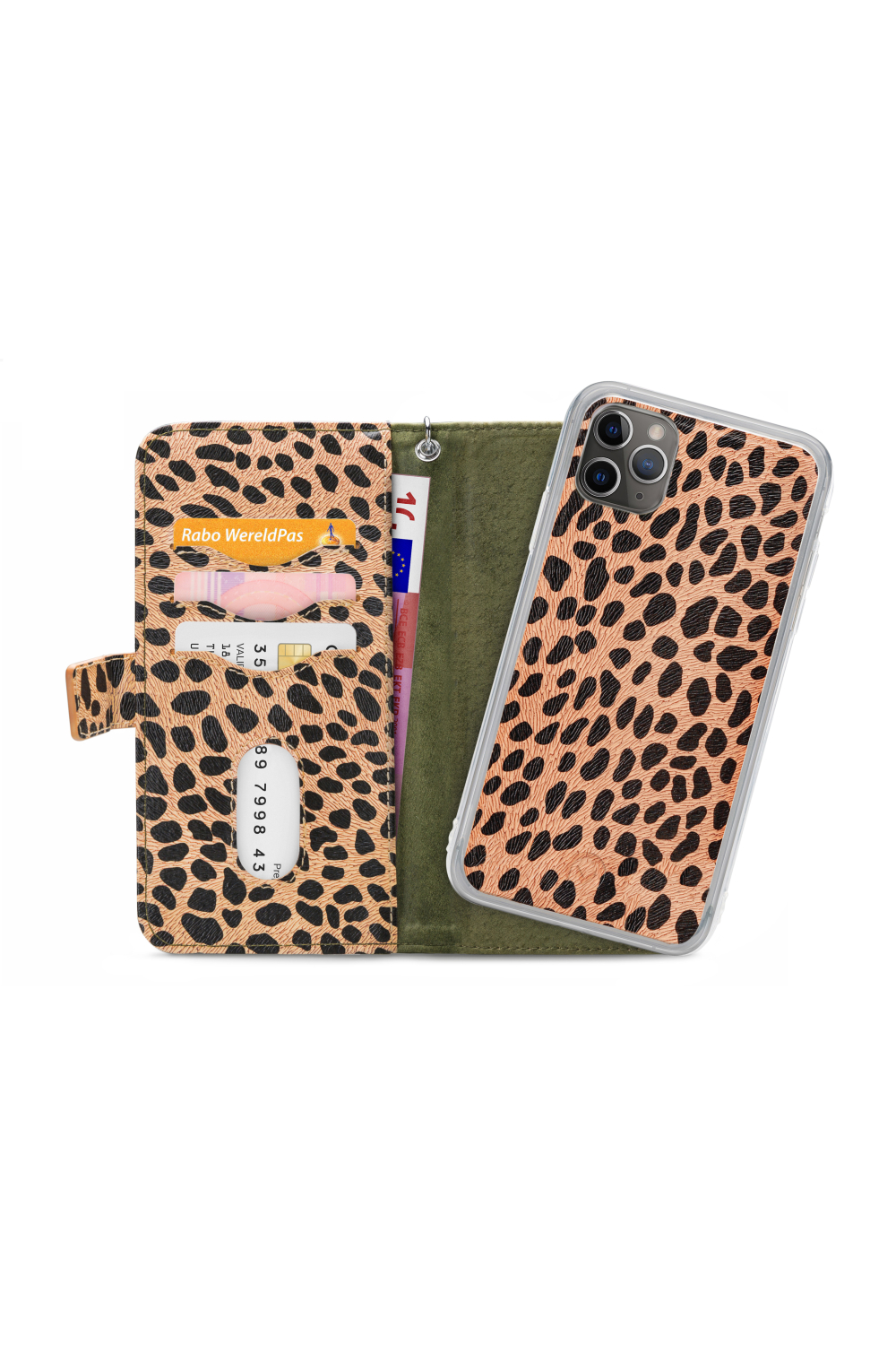 Mobilize 2In1 Gelly Zipper Case Apple Iphone 11 Pro Max Olive/Leopard - Afbeelding 3