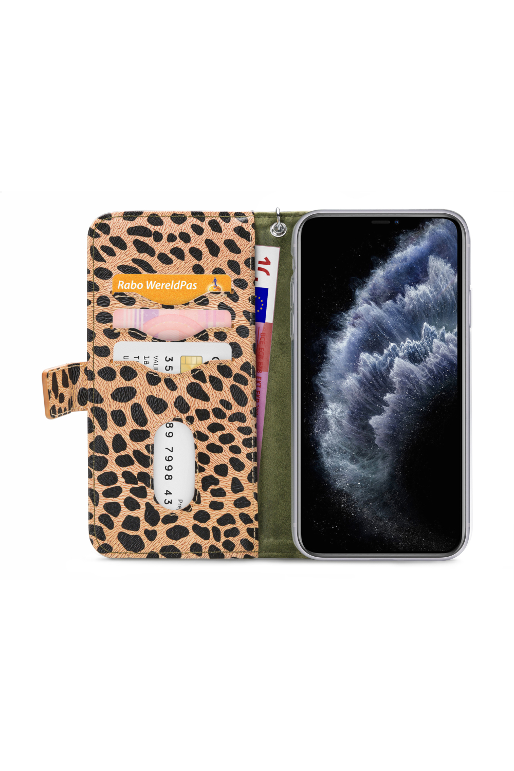 Mobilize 2In1 Gelly Zipper Case Apple Iphone 11 Pro Max Olive/Leopard - Afbeelding 4