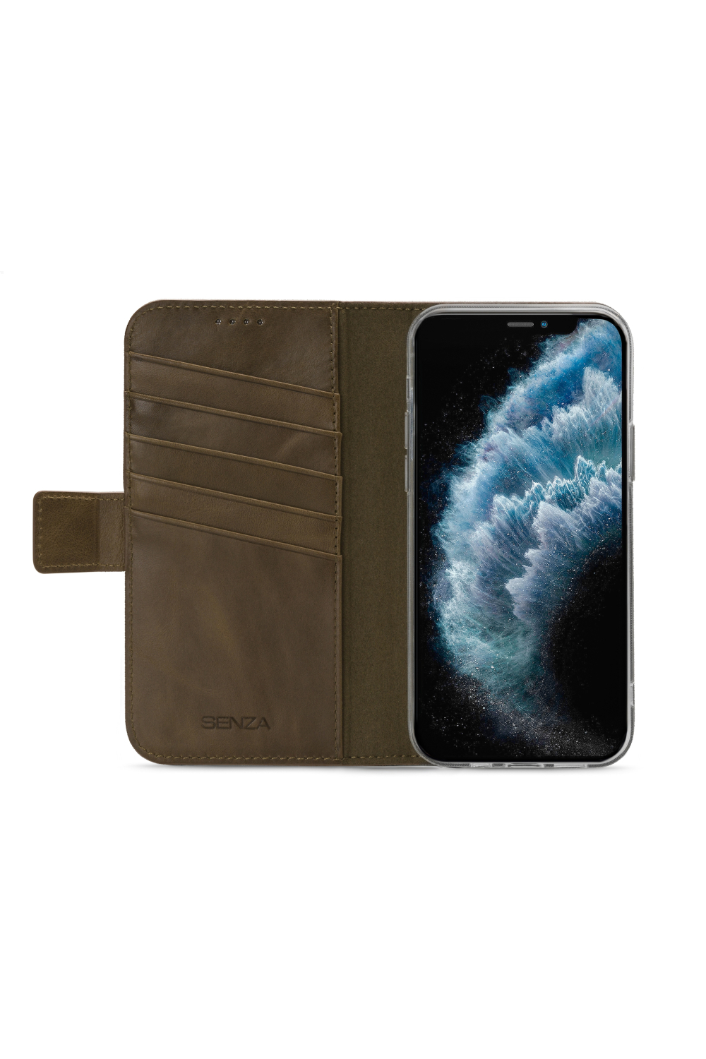 Senza Desire Leather Wallet Apple Iphone 11 Pro Max Burned Olive - Afbeelding 2